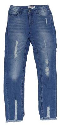 Modré skinny rifle s prošoupáním John Baner