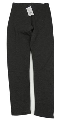 Nové - tmavosivé melírované teplákové legíny F&F