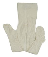 Bílé punčocháče se srdíčky H&M