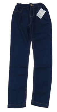 Nové - tmavomodré skinny teplákové rifle Denim Co.