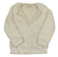 Smetanový chlupatý podšitý bomber so srdiečkami C&A