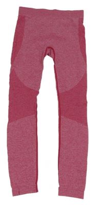 Jahodové melírované thermo spodní kalhoty s pruhy a vzorem crivit