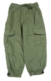 Khaki cargo cuff plátěné kalhoty F&F