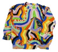 Farebná vzorovaná oversize mikina s nápismi H&M