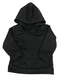 Čierna mikina s vreckom a kapucňou