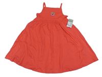 Nové - jahodové letné šaty s květem PRIMARK