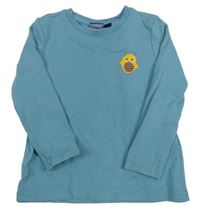 Modrošedé mikinotriko s príšerkou lupilu