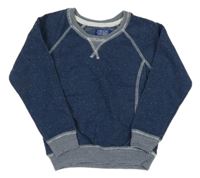 Tmavomodrá melírovaná mikina minoti