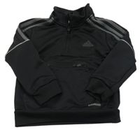 Černá thermo mikina s kapsou Adidas