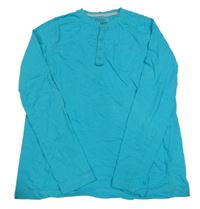 Tyrkysové melírované tričko s vreckom Pepperts!