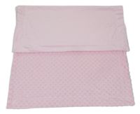 Světlerůžová minky plyšovová deka pure baby