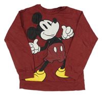 Vínová mikina s Mickey PRIMARK