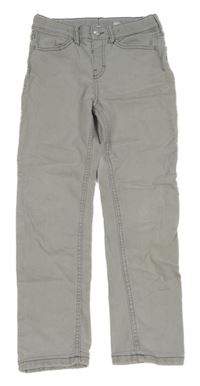 Svetlosivé slim fit teplákové rifle H&M