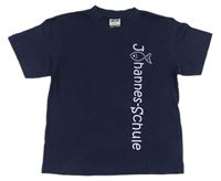 Tmavomodré tričko s nápisom a rybou James & Nicholson