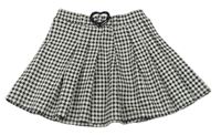 Čierno-biela kockovaná trblietavá sukňa Primark
