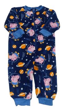 Tmavomodrý chlpatý overal s Tomíkem Mothercare
