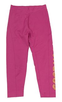 Fuchsiové sportovní legíny s nápisem Hip&Hopps