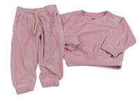 2set - Ružová plyšová mikina + tepláky DKNY