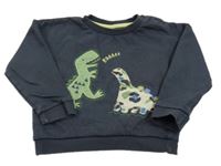 Tmavomodrá mikina s dinosaurami Nutmeg