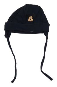 Tmavomodrá bavlnená čapica s Mickeym Disney