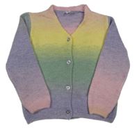 Žluto-zeleno-lila ombré prepínaci sveter Dopodopo