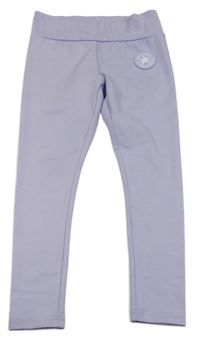 Lila sportovní legíny s logem Converse