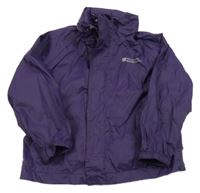 Tmavofialová šušťáková nepromokavá funkčná bunda Mountain Warehouse