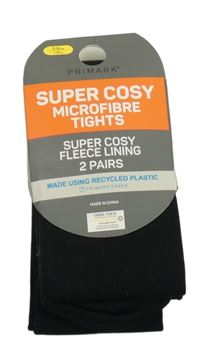 Nové - 2x černé thermo punčocháče Primark