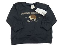 Nové - Tmavomodrá mikina s ježkom a nápisom H&M