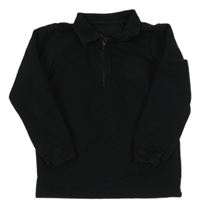 Čierna prešívaná polo mikina George