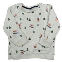 Smotanová mikina so stromky a medveďmi So Cute