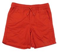 Červené plátenné kraťasy Primark