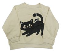Béžová mikina s kočkou H&M