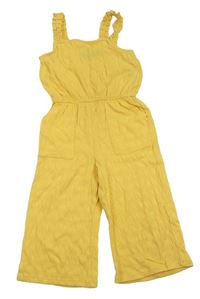 Žltý rebrovaný culottes overal Primark