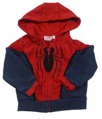 Červeno-tmavomodrá prepínaci mikina s kapucí - Spiderman Marvel