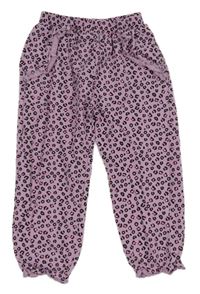 Fialovo-černé leopardí lehké tepláky St. Bernard