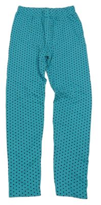 Tyrkysové puntíkaté legíny 