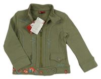 Nové - khaki propínací mikina s výšivkami Levi´s