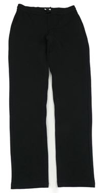 Černé žebrované teplákové kalhoty WE