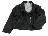 Čierny koženkový crop krivák Kiki&Koko