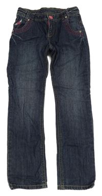 Tmavomodré skinny rifle 