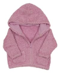 Růžový propínací svetr s kapucí M&S