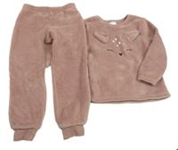 Starorůžové plyšové pyžamo s čumákem H&M
