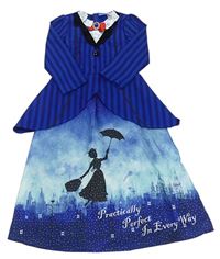 Kostým - Safírovo-modré šaty - Mary Poppins Tu