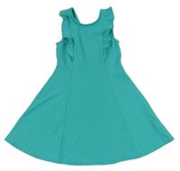 Zelené vzorované šaty s volánikmi M&S