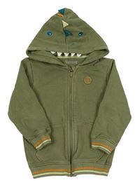 Khaki prepínaci mikina s kapucí - dino Nutmeg