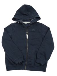 Tmavomodrá prepínaci mikina s nápismi a kapucňou zn. Next