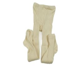 Nové - Smetanové žebrované punčocháče 