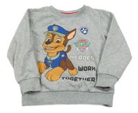 Světlešedá melírovaná mikina - Tlapková Patrola Nickelodeon