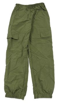 Khaki cargo cuff kalhoty